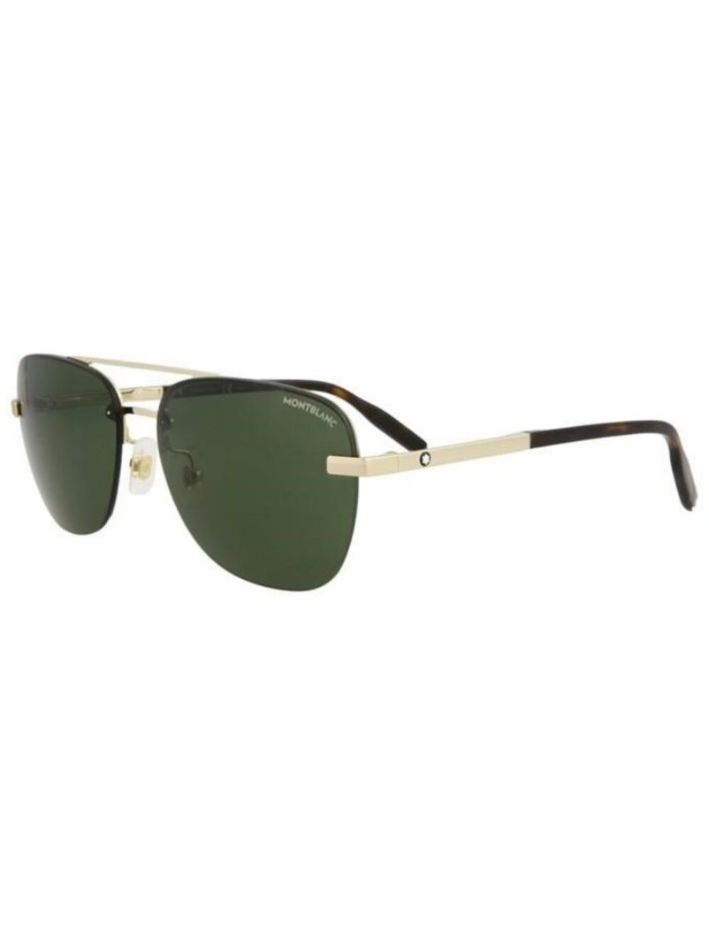 New Montblanc Mens Aviator Gold Gold Green Fashion Designer Sunglasses